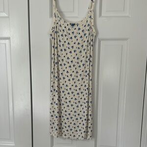 Urban Outfitters Cream and Blue Mini Dress
